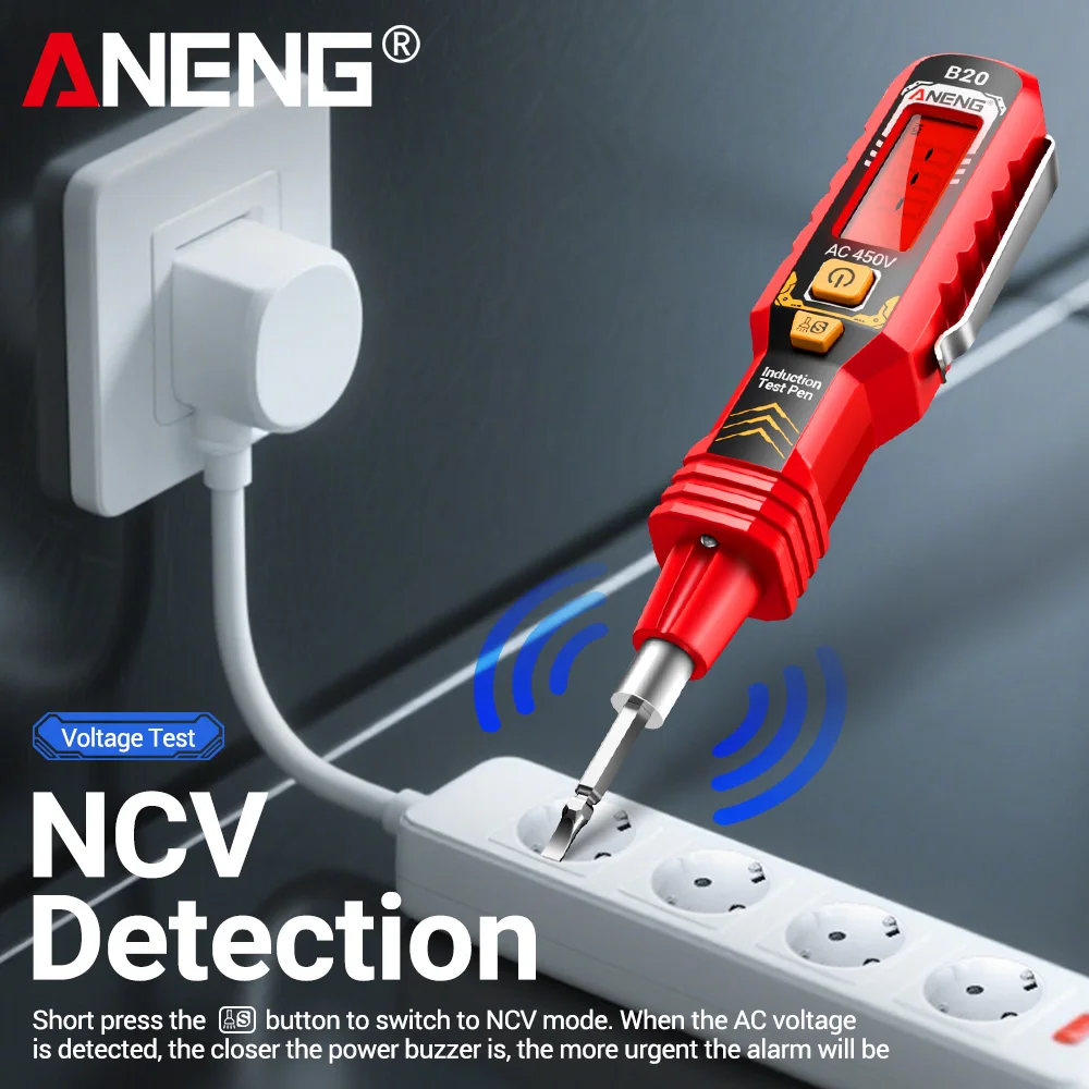 ANENG-destornillador de doble cabezal de voltaje B20, Detector de luz LED, bolígrafo probador con mango aislado, reparación de doble uso, prueba Phillips ranurada - imagen 5