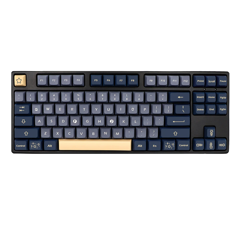 XDA-Teclado mecánico Stargaze DYE SUB, accesorio para gk61/rk61/64/68/84/980/104, gmk, 7u, 2.25u/2.75u, espacio dividido - imagen 5