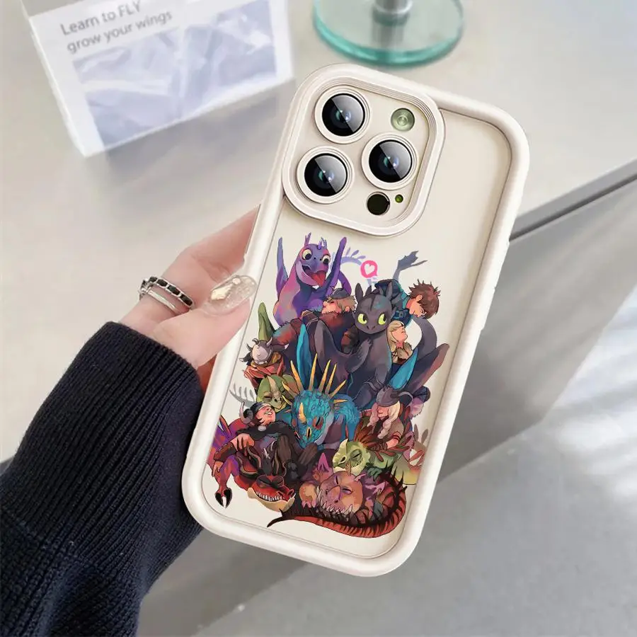 Funda de dragón bonito de dibujos animados para iPhone 16e 13 Pro MAX 16 Plus 14 11 12 Mini 15 Plus 11Pro XS XR funda suave - imagen 4