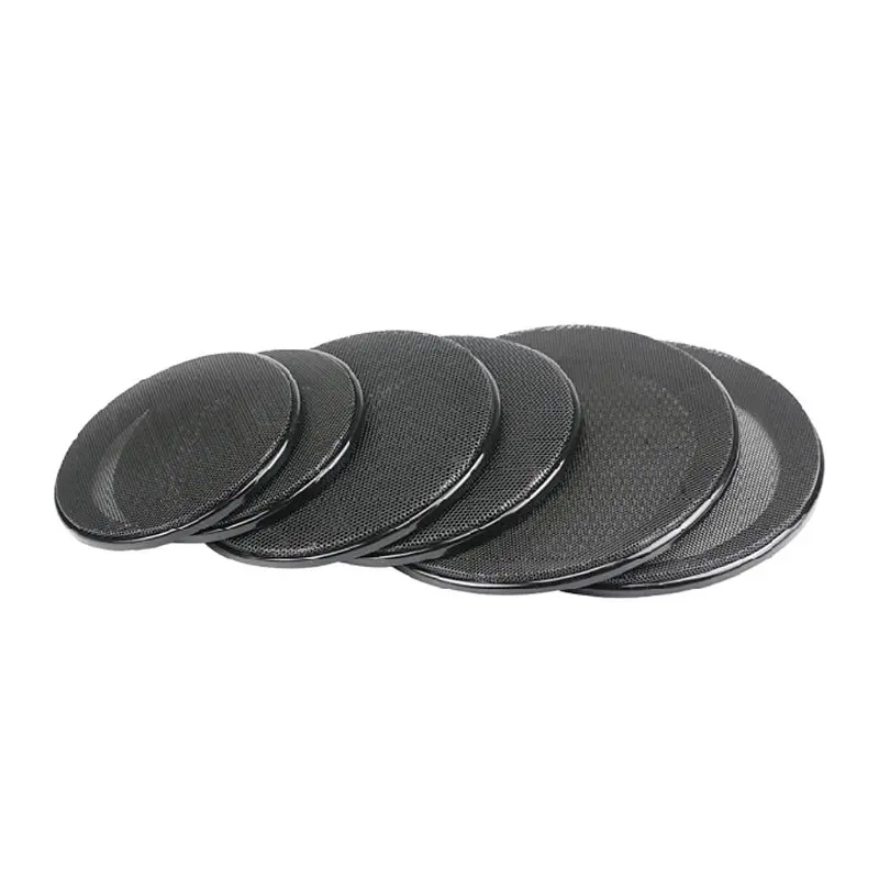 Cubierta protectora de bocina redonda para altavoz de coche, malla negra para parrilla, accesorios decorativos de bricolaje, 1/2/3/4/5/6 pulgadas