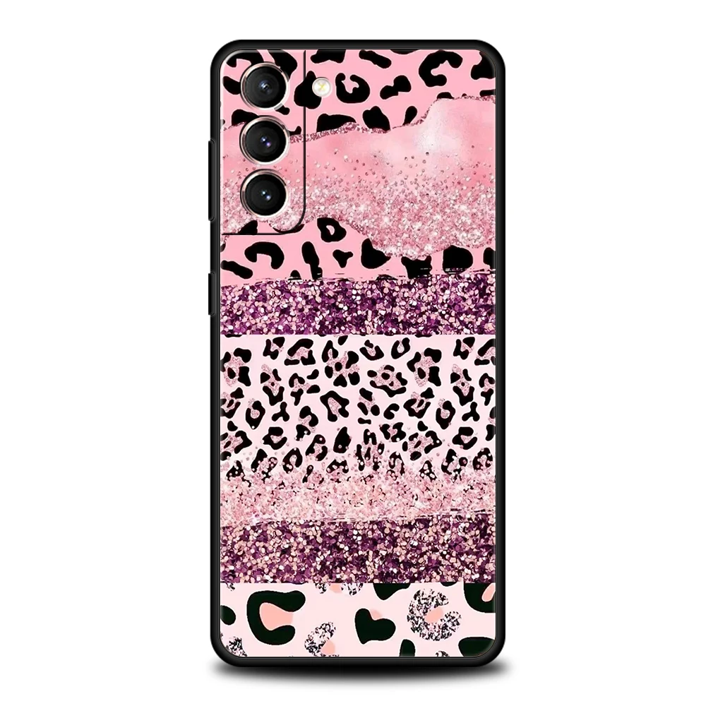 Funda de teléfono con estampado de leopardo para Samsung Galaxy S25 Edge S24 S23 S22 Ultra S20 S21 FE 5G S10 S9 Plus S10E, funda suave - imagen 4