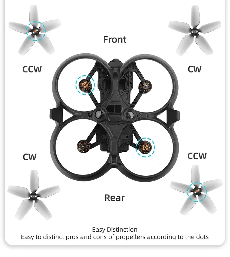 Paletas coloridas, repuestos de hoja de hélice, hélice de alas ligeras para accesorios de Dron DJI Avata - imagen 5