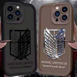 Funda de Silicona para iPhone – Attack on Titan, Diseño Anime