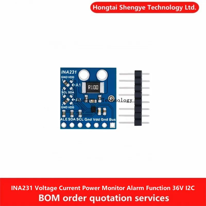 INA231 Módulo de función de alarma de monitor de potencia de corriente de voltaje 36V bidireccional I2C R100 - imagen 3
