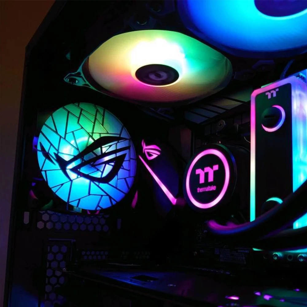 Cubierta de ventilador acrílica personalizable, cubierta de ventilador de chasis de computadora, múltiples patrones DIY para ventilador de 120mm, 12cm - imagen 5