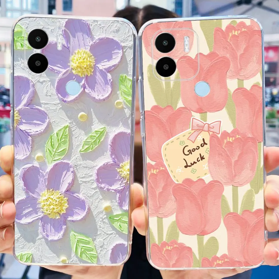 Funda con estampado encantador para Xiaomi Redmi A1 + / Redmi A1, carcasa trasera de TPU de silicona suave para RedmiA1 A 1 Plus - imagen 3