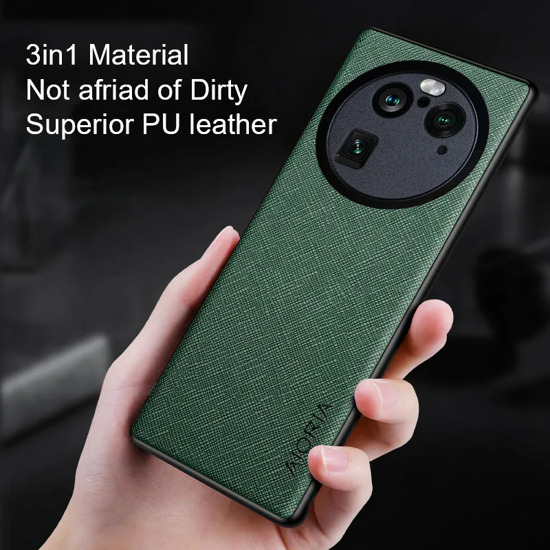 Funda de cuero con patrón cruzado para Oppo Find X6 Pro X3 X5 Pro Lite, funda coque de lujo para x3 pro - imagen 2