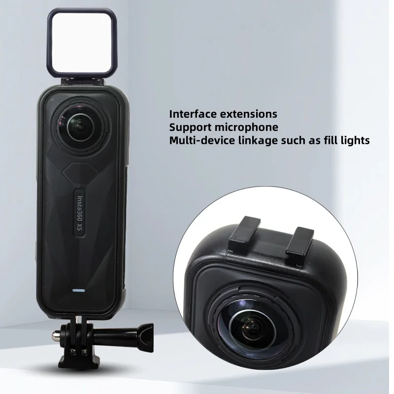Marco de disparos horizontales y verticales, carcasa resistente a caídas, funda protectora para accesorios de cámara panorámica Insta360 X5 - imagen 3