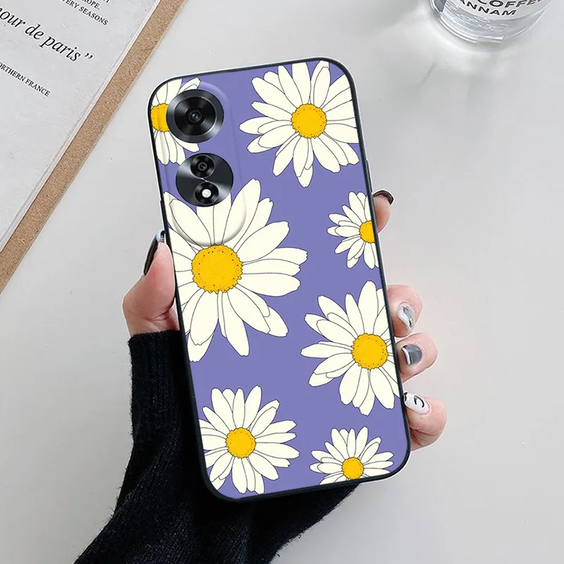 Para OPPO A60 4G Funda encantadora flor de dibujos animados Funda de teléfono de silicona suave para OPPO A60 4G Funda Coque OPPOA60 4G 2024 conchas - imagen 4