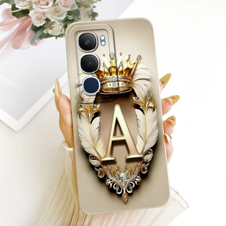 Para Vivo Y19s funda V2419 nueva corona letras cubierta a prueba de golpes suave TPU funda de teléfono para Vivo Y19 5G V2432 Y 19 VivoY19 VivoY19S bolsas - imagen 2