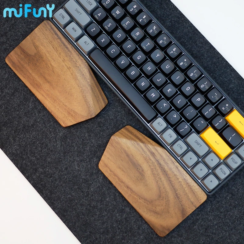 MiFuny-reposamuñecas de madera para teclado dividido, reposamuñecas ergonómico Original para teclados mecánicos Alice, 61%, 68%, 84%, 87%, 98%, 104% - imagen 2