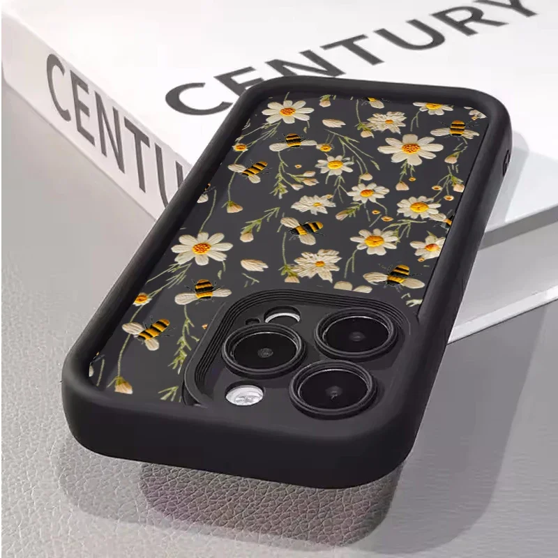 Funda Floral con estampado de margaritas y abeja para Realme C67 C63 C65 C55 C53 C51 C21Y C25Y C35 C30 C33 8i 11 8 12 14 Pro Plus 5G - imagen 5