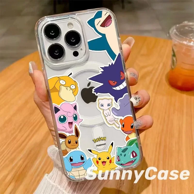 P-Pokémon Elf P-Pikachu para funda magnética Magsafe para iPhone 17 16 15 14 13 12 11 PRO MAX 16e MINI PLUS Y2K fundas de teléfono - imagen 2