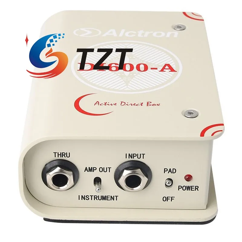 TZT Alctron DI600-A Caja directa activa 2 en 1 y caja directa pasiva con respuesta de frecuencia de 10 Hz a 40 kHz
