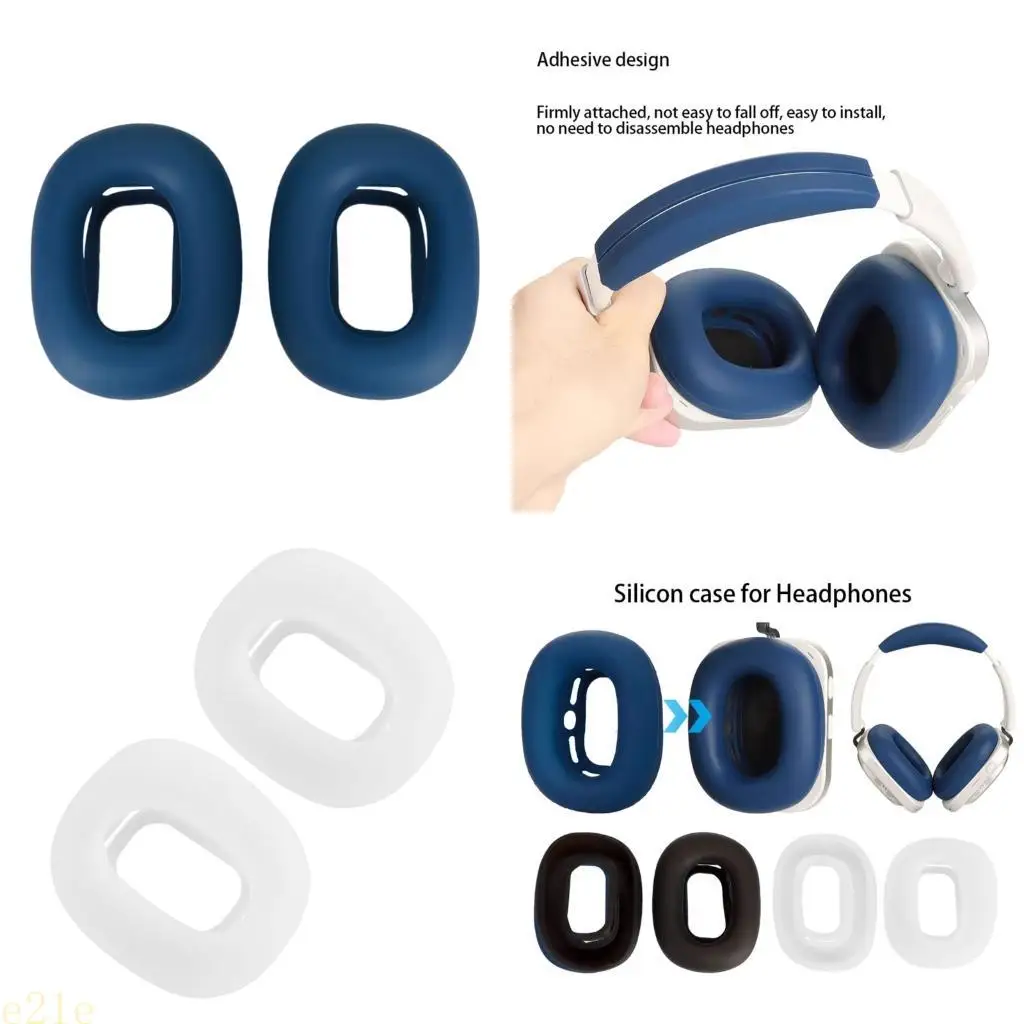 E21E Ruido reduciendo reemplazo cojines oreja Silicona suave Auricada para experiencia estéreo mejorada
