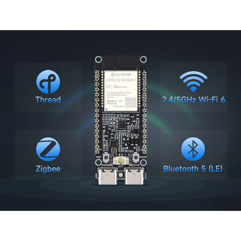 ESP32-C5 Placa de desarrollo WIFI6 ESP32-C5-WROOM-1 N16R8 Wi-Fi de doble banda 6 240MHz RISC-V MCU - imagen 2