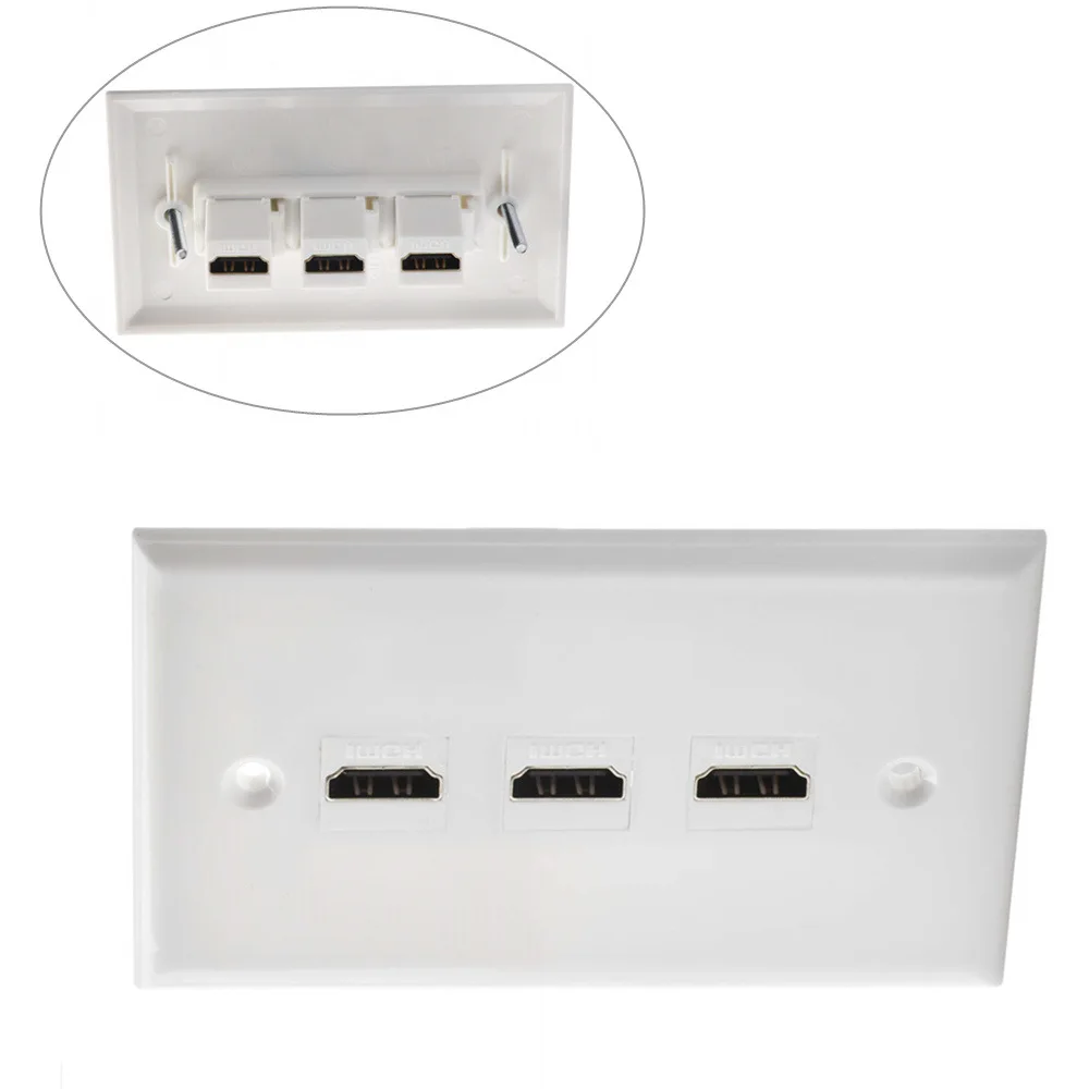 Enchufe extensor de salida, acoplador de Panel frontal de pared de placa hembra a hembra, HDMI, blanco, 1, 2, 3, 4, 6 puertos, nuevo - imagen 2