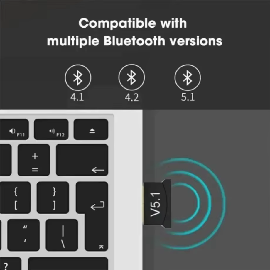 Dongle USB Bluetooth 5.3 Receptor Audio Inalámbrico PC Portátil - imagen 3