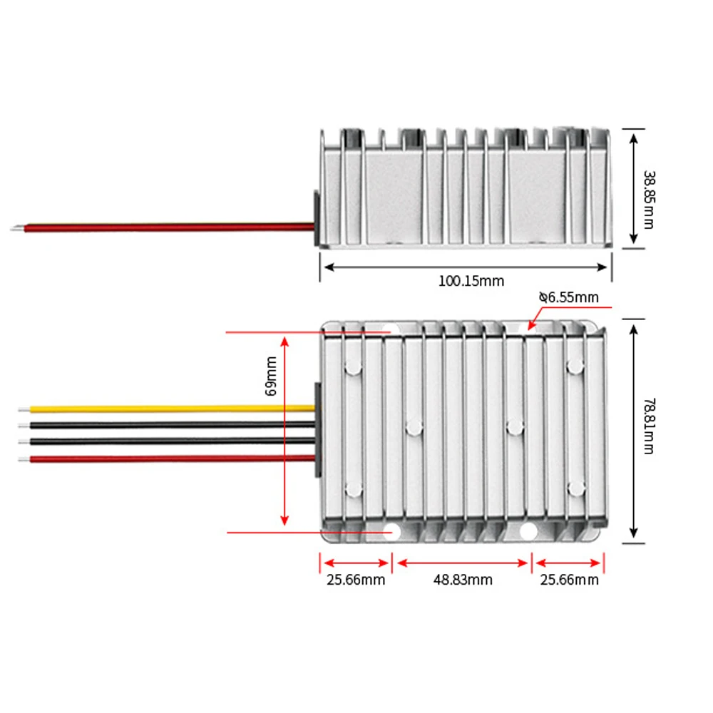 Estabilizador convertidor reductor de 18V-90V a 12V 5A 10A 15A 20A 30A DC-DC 24V 48V 60V 72V módulo reductor regulador de voltaje para coches - imagen 4
