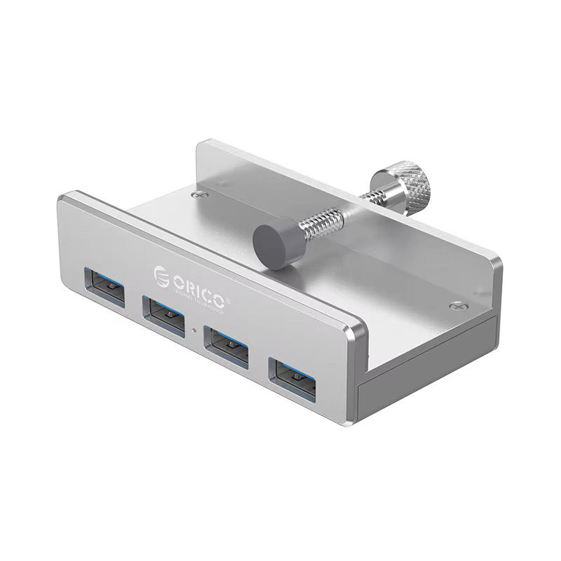 Puerto de alimentación Micro Mh4pu tipo hebilla, tarjeta de ordenador portátil de 4 puertos Usb3.0, sin fuente de alimentación externa, aleación de aluminio para computadora de escritorio y portátil