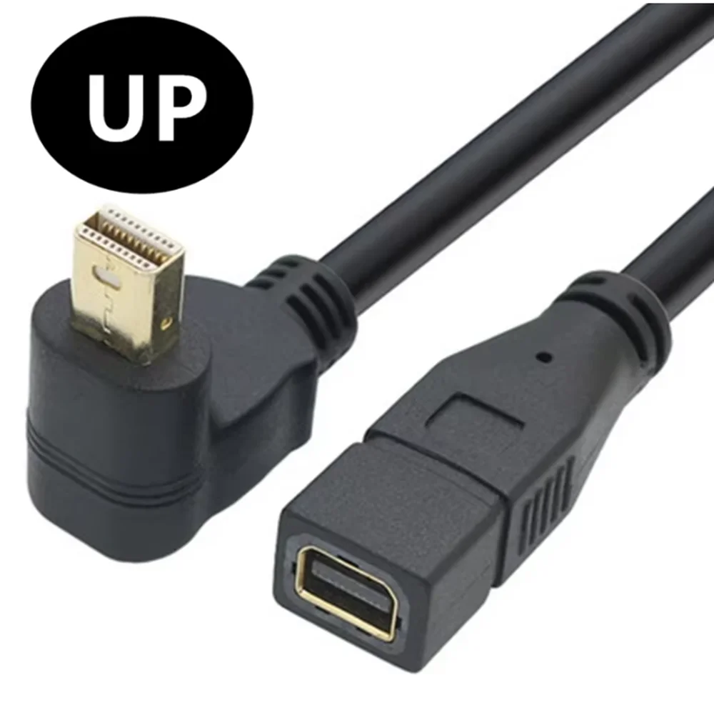 4K 0,3 m Mini DisplayPort macho a hembra 90 grados arriba, abajo, izquierda y derecha en ángulo Mini puerto de pantalla DP Cable de extensión - imagen 4
