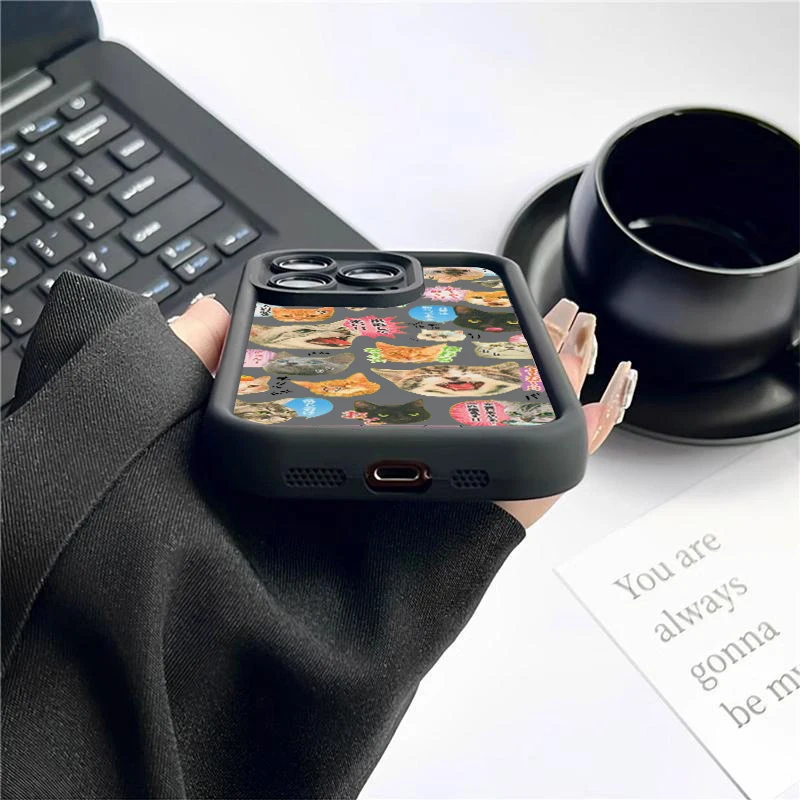 Funda con gatos bonitos para SAMSUNGA03s/A04e/A05s/A10s/A22/A23/A24/A25 5G A31/A32/A34/A35/A50/A51/A52/A54 5G/A55 5G/A71/S24+ - imagen 4