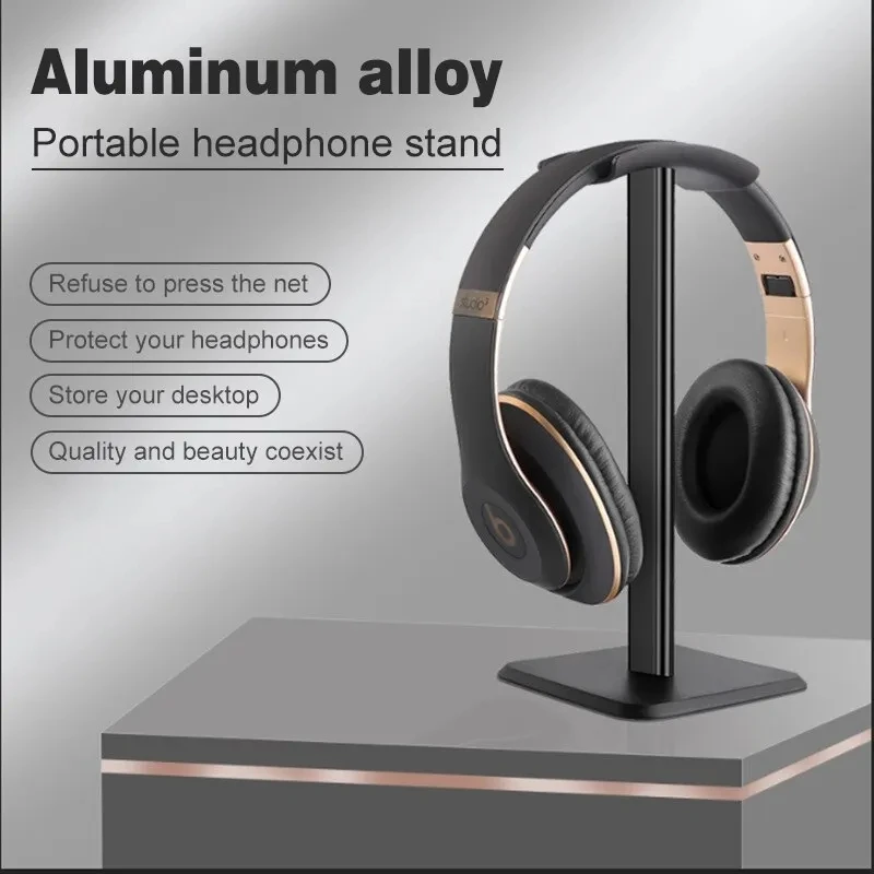 Soporte para auriculares en blanco y negro, auriculares desmontables para juegos Esports, almacenamiento de escritorio, estante de exhibición Universal - imagen 4