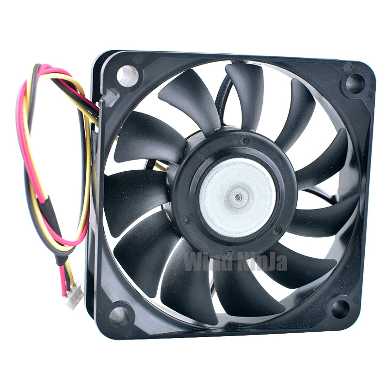 Ventilador de refrigeración de 6 cm y 60 mm U60R12MGCB-52J24 Y 0242054 C DC12V 0.16A 3 pines para CPU del chasis del proyector - Tamaño 60x60x15 mm