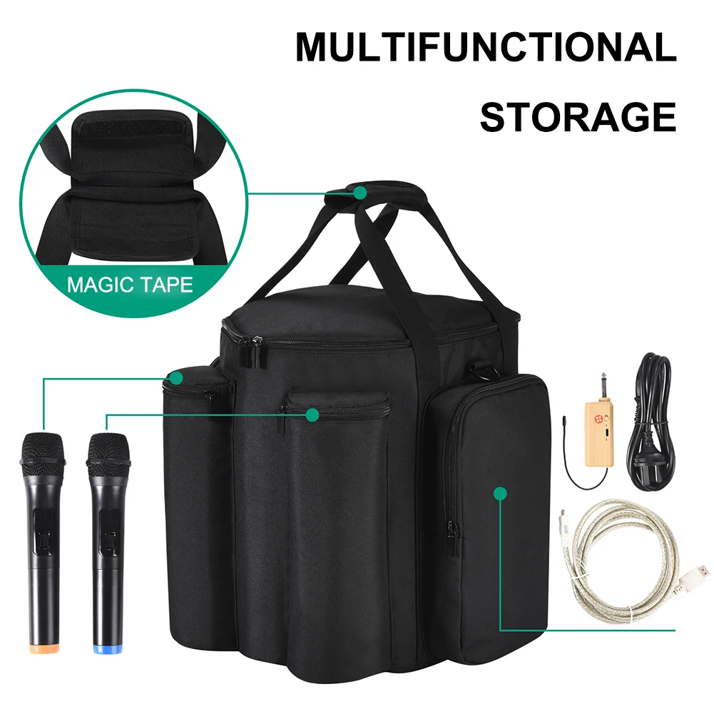 Bolsa de almacenamiento de transporte para Bose S1 PRO, sistema de PA inalámbrico, caja de sonido, bolsas portátiles, estuche de transporte para altavoz de viaje y Camping - imagen 5