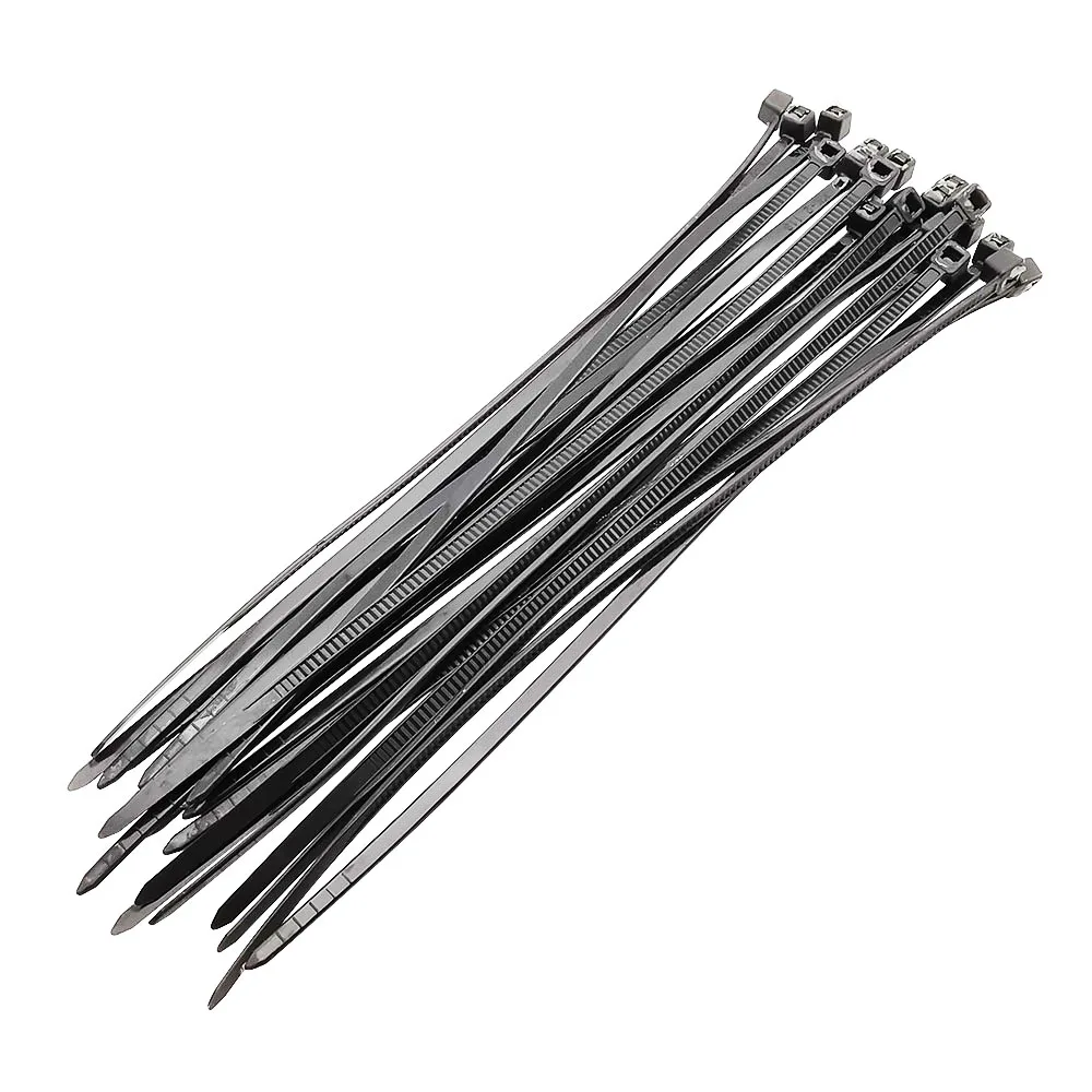 Correa de amarre con cremallera autoblocante, bridas de nailon y plástico, anillo de sujeción negro, 4x100, 50/200/150 Uds. - imagen 3