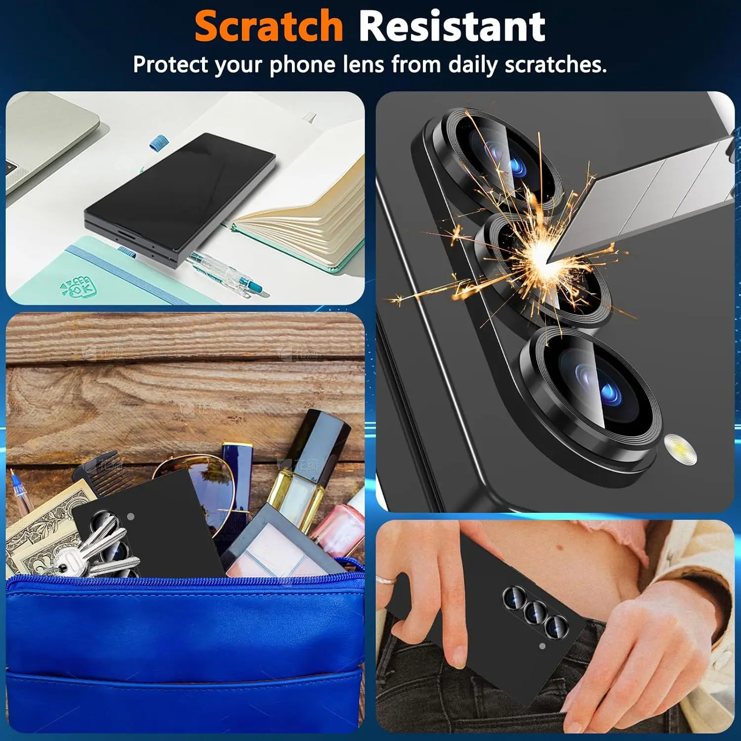 Samsung Galaxy Z Fold 6/5/4 Protector Cámara Vidrio Templado Metal - imagen 5