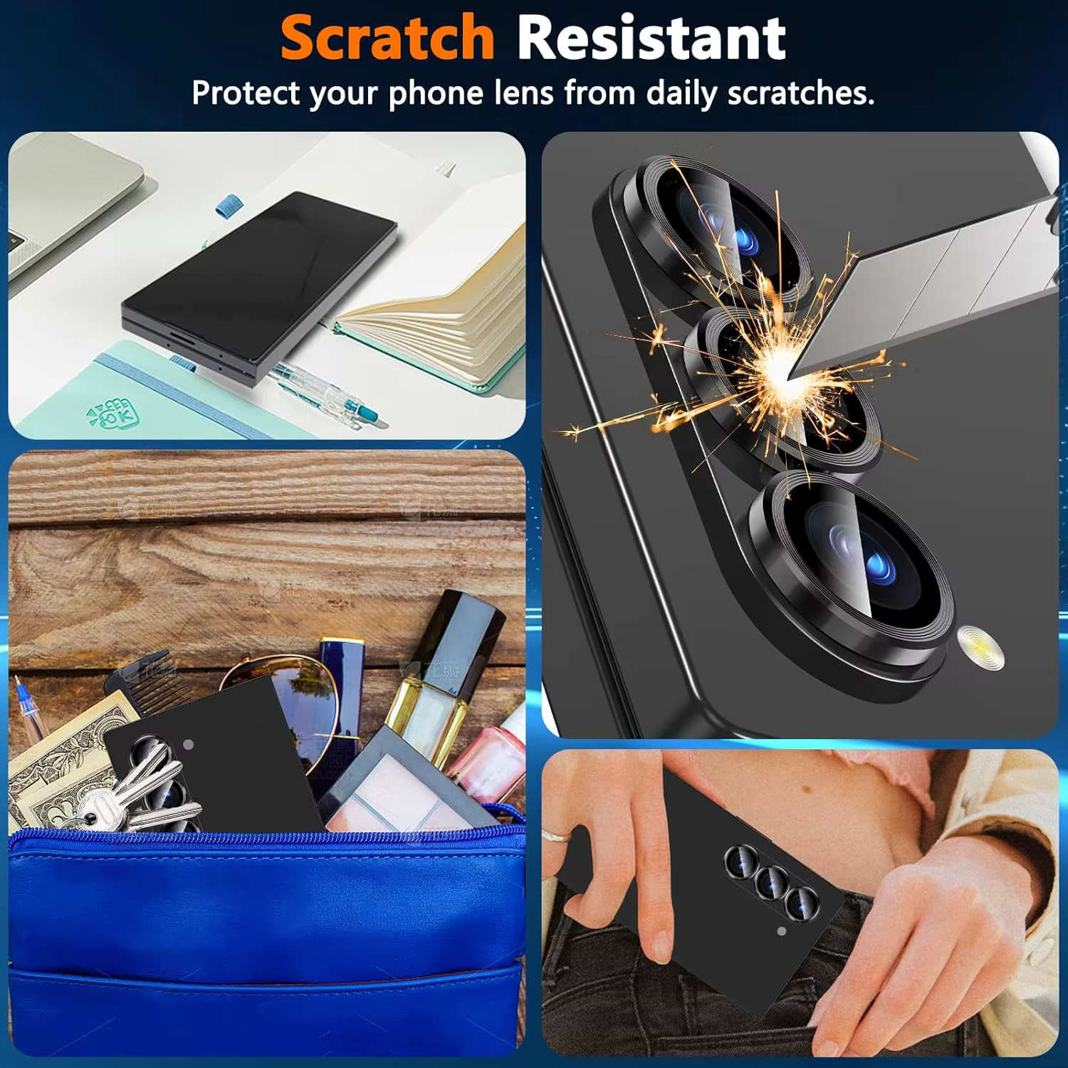 Samsung Galaxy Z Fold 6/5/4 Protector Cámara Vidrio Templado Metal - imagen 5