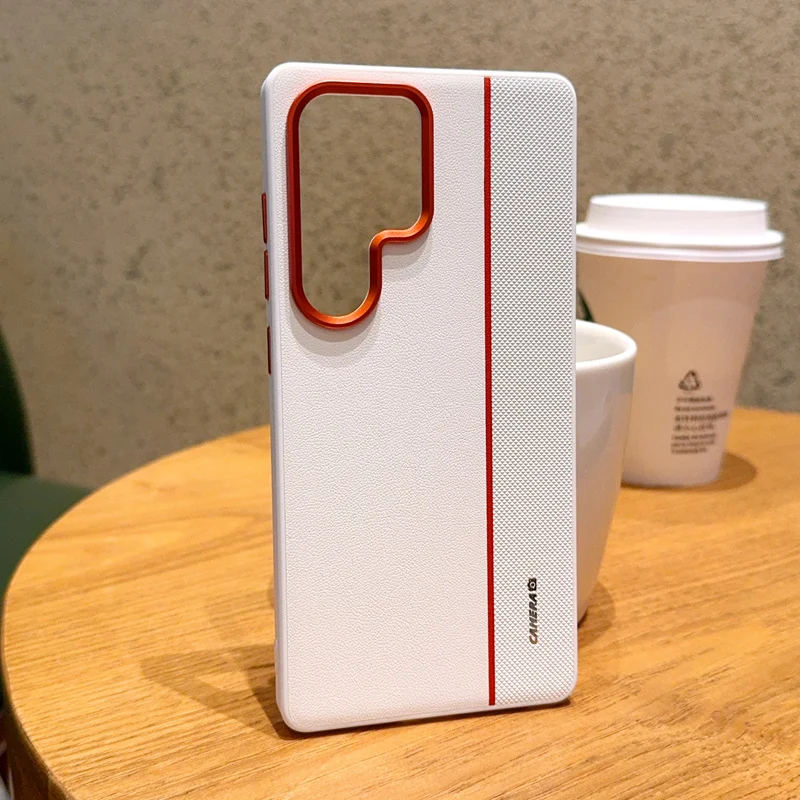 Para Samsung Galaxy S25 S24 Ultra Plus funda de moda de cuero PU funda protectora trasera para Samsung S25 borde carcasa de teléfono - imagen 3