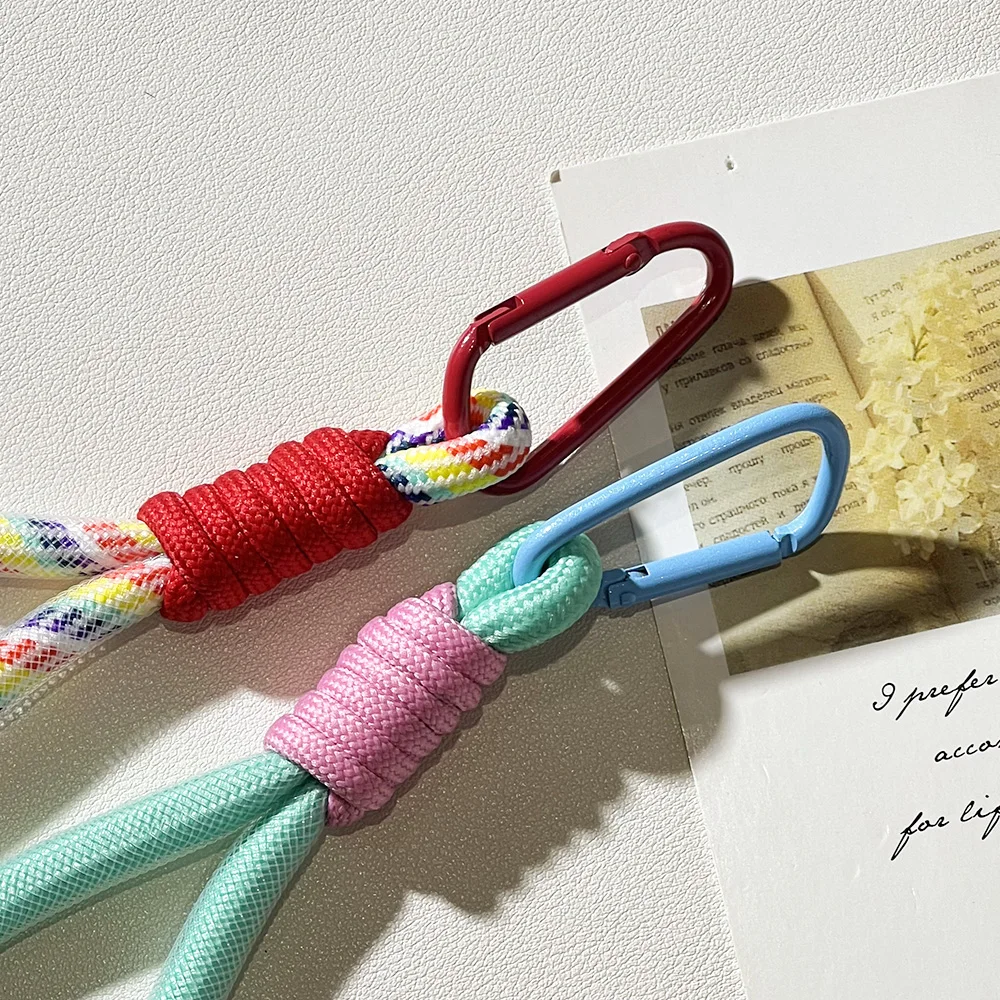 LLavero tejido a mano creativo para teléfono móvil, cordón antipérdida, correa de cuerda, llavero para hombres y mujeres, llavero de coche, accesorio para llaves - imagen 5