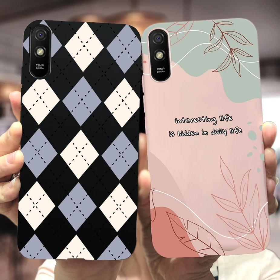 Funda de teléfono para Xiaomi Redmi 9A, carcasa bonita pintada con arte de moda, TPU suave, carcasa trasera de 6,53 pulgadas - imagen 2