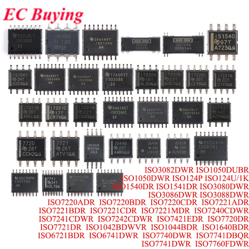 1-10 Uds ISO7741DBQR ISO3082DWR ISO1050DUBR ISO1050DWR ISO124P ISO124U ISO1540DR ISO1541DR ISO3080DWR ISO3086DWR ISO3088DWR Chip