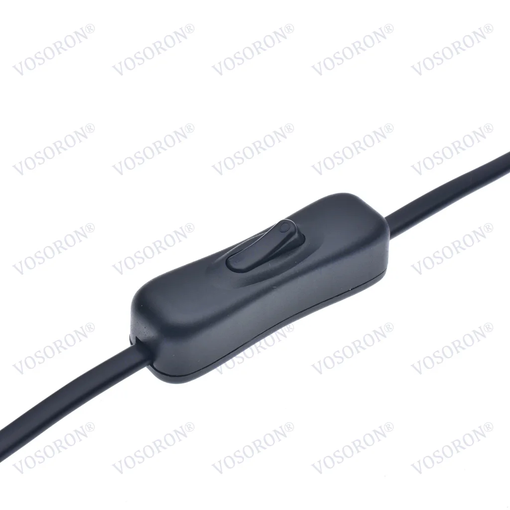 Enchufe macho IEC 320 C8 a conector hembra C7, Cable de alimentación de CA con interruptor, tipo figura 8, Cable de extensión de alimentación de 30cm, interruptor * - imagen 3