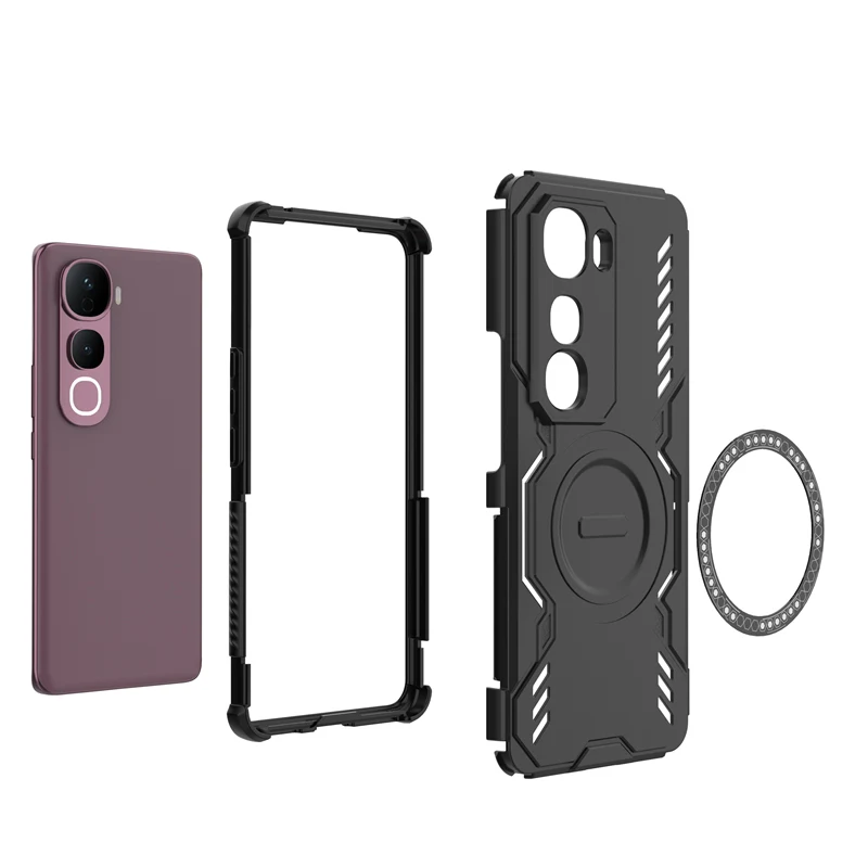 Funda de teléfono con disipación de calor Para vivo Y400 Pro, pieza de atracción magnética Para vivo Y400 Pro 5G India чехол Para contraportada