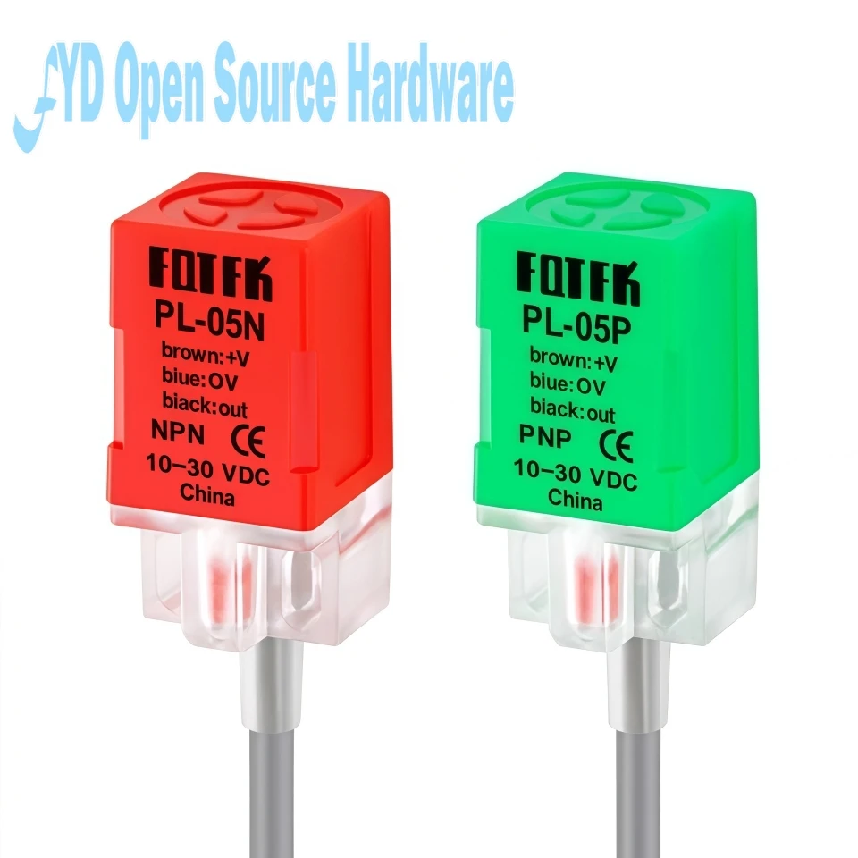 Interruptor de proximidad de alta calidad, Sensor de PL-05N CC, 3 cables, normalmente abierto, limitador de PL-05P, Sensor cuadrado