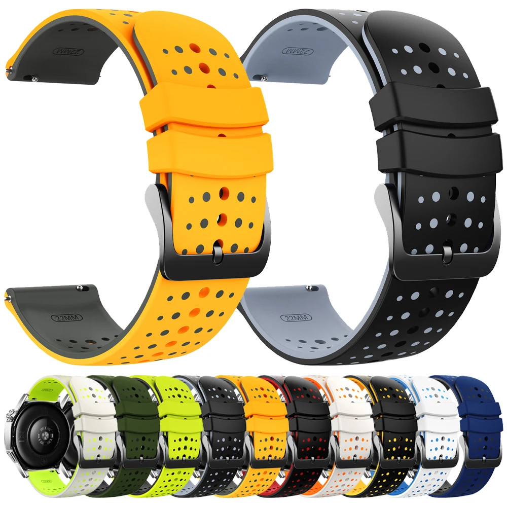 Silicona transpirable de 22mm para Xiaomi Watch Watch S4 S3, pulsera deportiva para Mi Watch 2 Pro/Color 2/S1 Active/S2 42mm 46mm