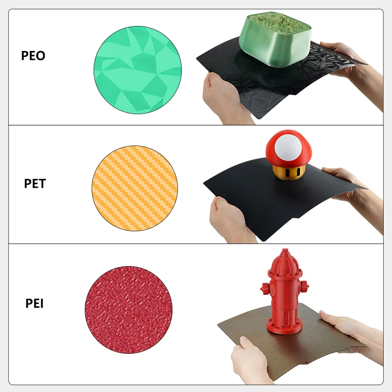 Hoja Pei 235x235 para Ender 3 V2 Ender 3 Ender 5 Neptune 4 Pro Pet Peo placa de construcción magnética Sping Steel impresora 3d cama calefactable - imagen 3