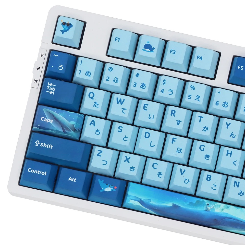 Teclas de Teclado mecánico de sublimación PBT, teclas azules oceánicas, perfil de cereza, para MX Switch GK61/64/68/75/84/151, 87/96 teclas - imagen 2