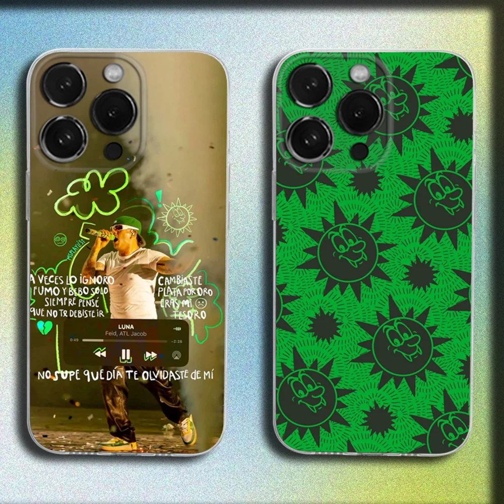 Funda de teléfono Singer F-Feid Ferxxo SIXDO para iPhone 16,15,14,13,12,11 Plus,Pro,Max,XR,XS,X,Plus,SE,Mini funda suave transparente