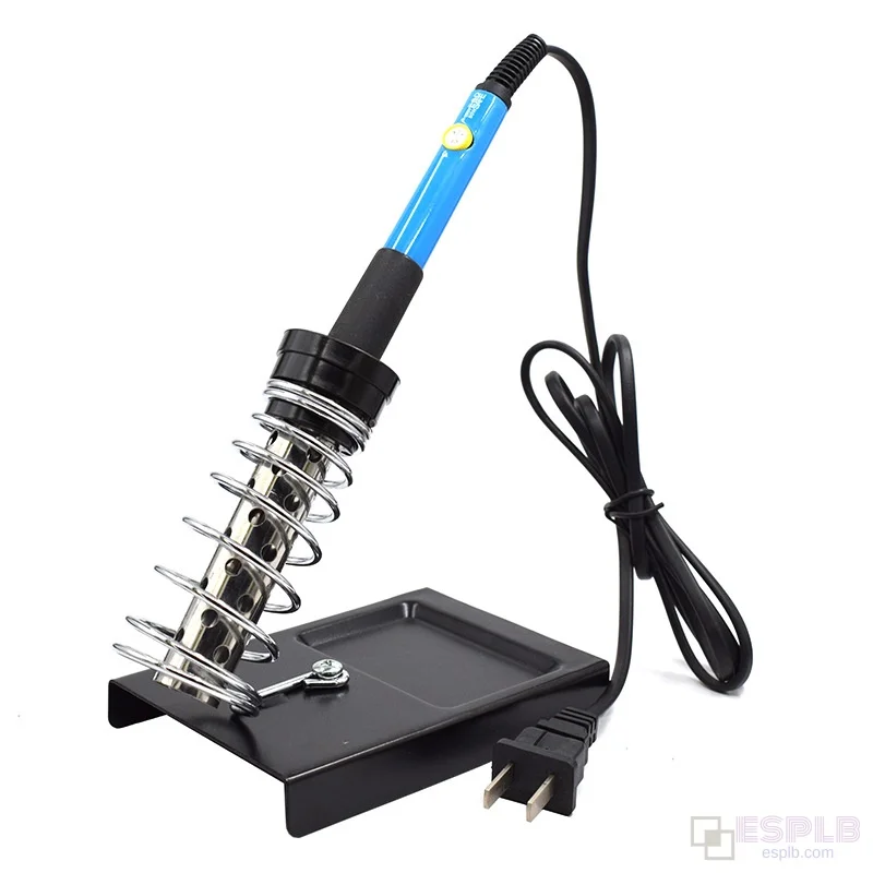 Soporte de soldador de resorte de doble tubo con 5 uds de esponjas para accesorios de soldadura eléctricos resistentes a altas temperaturas - imagen 2