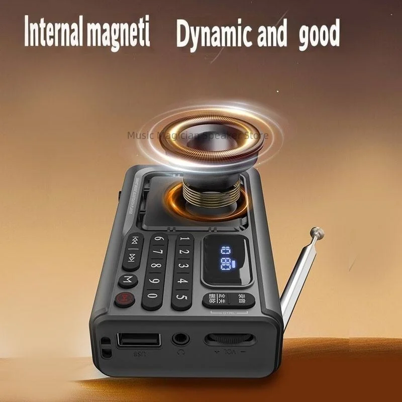 Nuevo Altavoz Bluetooth SanSui F77 Radio FM compatible con grabación de Radio de campus de alta fidelidad salida de auriculares unidad USB tarjeta TF AUX - imagen 3