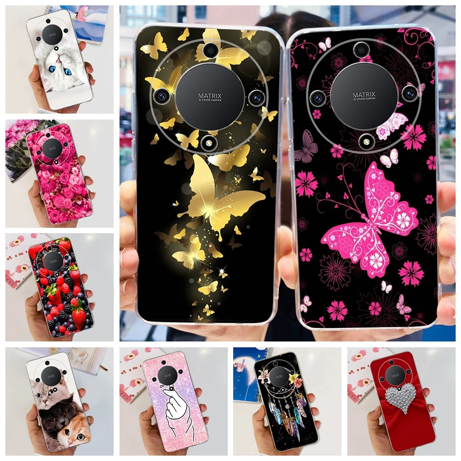 Funda trasera para Huawei Honor Magic 5 Lite, carcasa suave de silicona transparente a prueba de golpes para Honor Magic 5 Lite