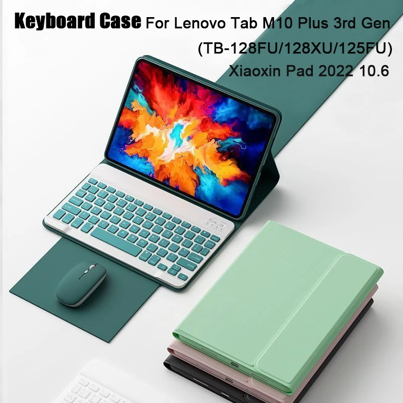 Funda con teclado desmontable para Xiaoxin Pad 2022 10,6, Funda inteligente Lenovo Tab M10 Plus de 3. a generación TB-128FU/XU/125FU, Funda de 10,6 pulgadas - imagen 2