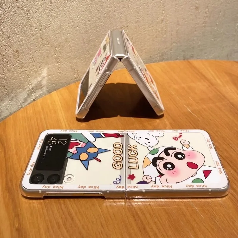 Funda de teléfono Anime Noharas Shinnosukes para Samsung Galaxy Z Flip 3 4 Z Flip 5 6 Z Fold 4 5G PC, cubierta trasera suave anticaída - imagen 5