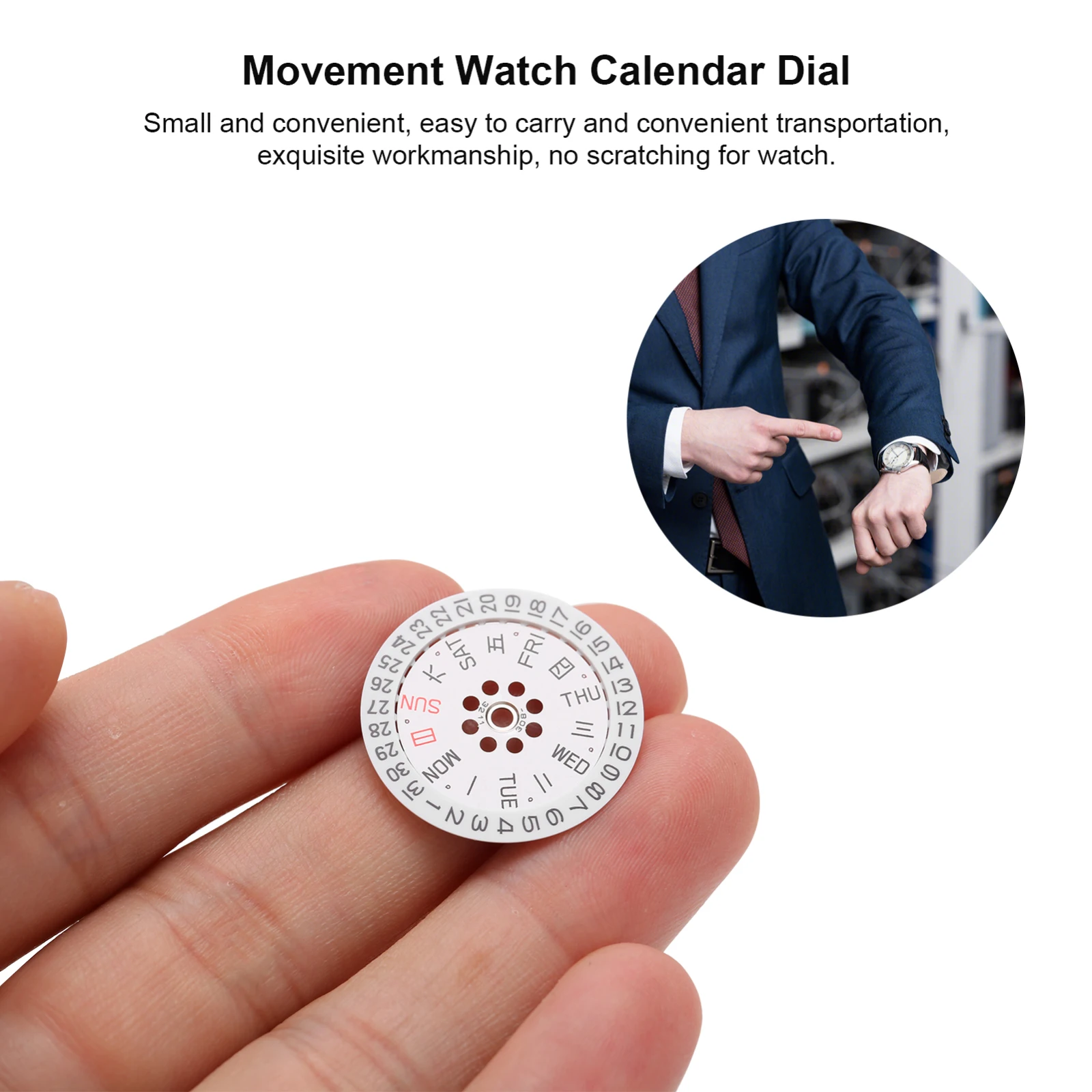 Reloj fecha calendario Dail para Miyota 8200 8205 rueda día anillo círculo movimiento repuestos accesorios de reloj - imagen 3