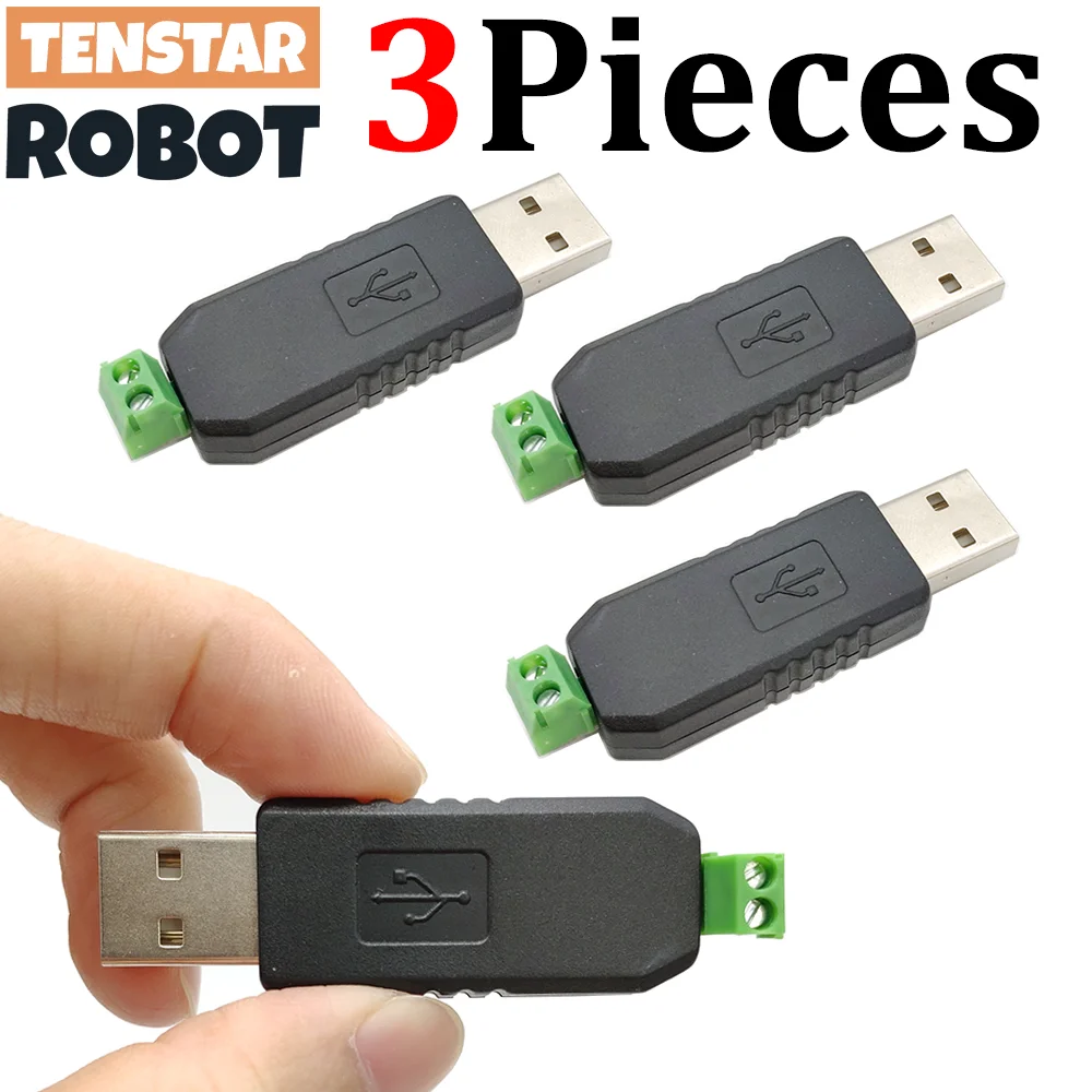TENSTAR 3 uds USB a RS485 485 Adaptador convertidor compatible con Win7 XP Vista Linux Mac OS WinCE5.0